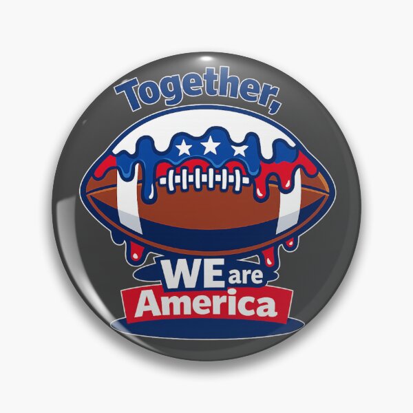 Item preview, Together We Are America Patriotic Football Graphic designed and sold by axiksa10.