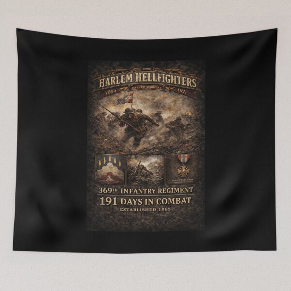 Item preview, 369th Infantry Regiment - Assault across No Man's Land - WWI - Poster 1 designed and sold by Military Insignia Products.