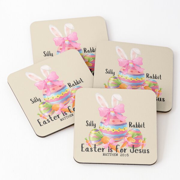 Item preview, Silly Rabbit Easter is for Jesus, Easter Eggs, Easter Bunny, Coquette Bunny Ears, Cute Easter, Watercolor Eggs designed and sold by Forevermore.