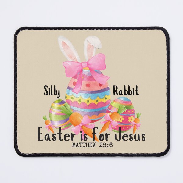 Item preview, Silly Rabbit Easter is for Jesus, Easter Eggs, Easter Bunny, Coquette Bunny Ears, Cute Easter, Watercolor Eggs designed and sold by Forevermore.
