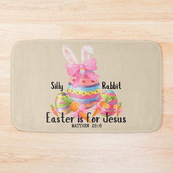 Item preview, Silly Rabbit Easter is for Jesus, Easter Eggs, Easter Bunny, Coquette Bunny Ears, Cute Easter, Watercolor Eggs designed and sold by Forevermore.