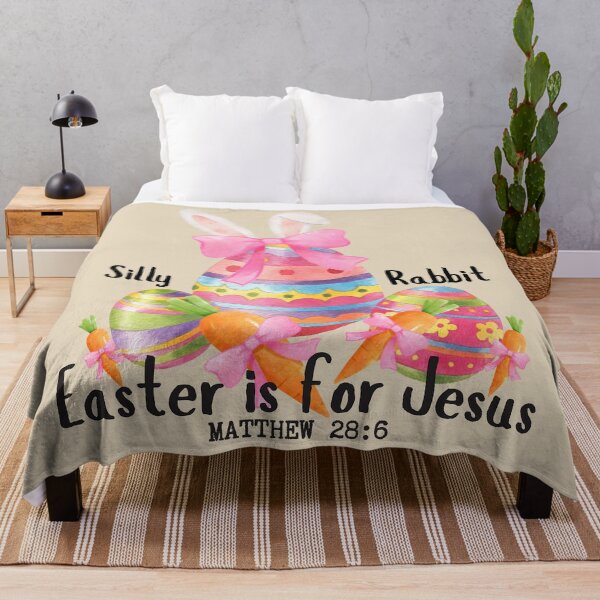 Item preview, Silly Rabbit Easter is for Jesus, Easter Eggs, Easter Bunny, Coquette Bunny Ears, Cute Easter, Watercolor Eggs designed and sold by Forevermore.