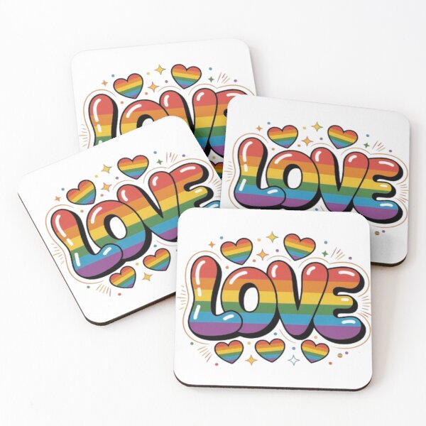 Item preview, Rainbow Love T-Shirt – LGBTQ Pride Bubble Letter Design for Pride Month, Allies & Festival Wear designed and sold by GemBob Creations.