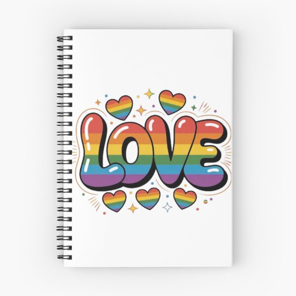 Item preview, Rainbow Love T-Shirt – LGBTQ Pride Bubble Letter Design for Pride Month, Allies & Festival Wear designed and sold by GemBob Creations.