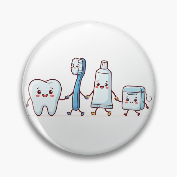 Item preview, Dental Squad - Cute Kawaii Tooth, Brush, Paste & Floss Friends designed and sold by DrToothStudio.