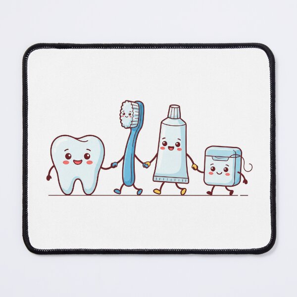 Item preview, Dental Squad - Cute Kawaii Tooth, Brush, Paste & Floss Friends designed and sold by DrToothStudio.