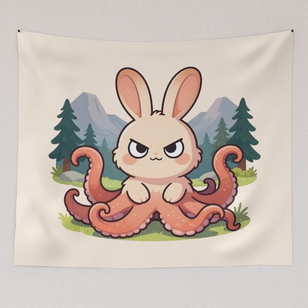 Item preview, Colorado Rabbit with Tentacles designed and sold by chillaxcats.