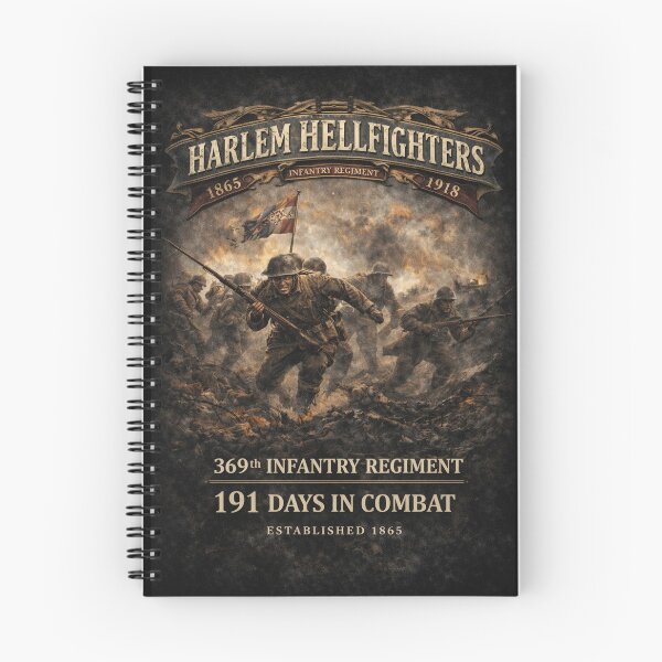 Item preview, 369th Infantry Regiment - Harlem Hellfighters charging through chaos - Max DPI - Shirt - Front designed and sold by Military Insignia Products.