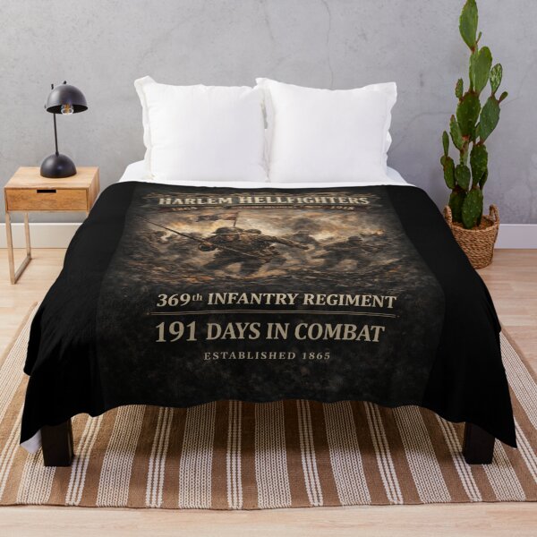 Item preview, 369th Infantry Regiment - Harlem Hellfighters charging through chaos - Max DPI - Shirt - Front designed and sold by Military Insignia Products.