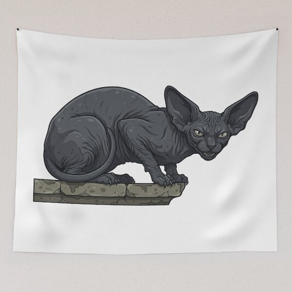 Item preview, Local House Goblin Funny Naked Sphynx Cat designed and sold by Petzzz.