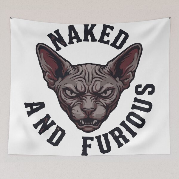Item preview, Naked And Furious Grumpy Sphynx Cat designed and sold by Petzzz.