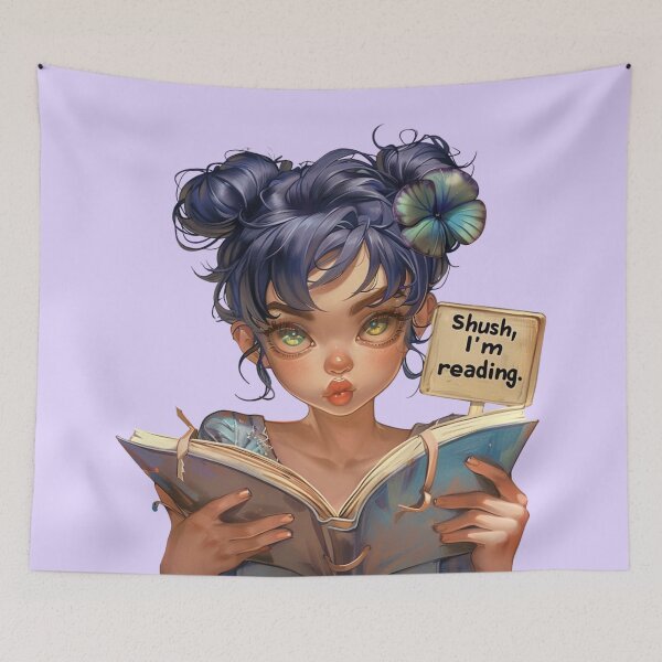 Item preview, Bookish Iris Girl designed and sold by bubblyrainbow.