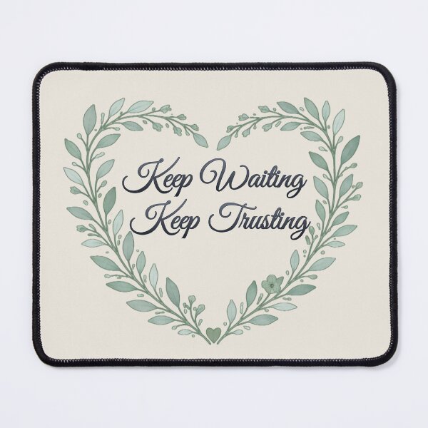 Item preview, Keep Waiting Keep Trusting Modern Christian Art designed and sold by StillTrustingCo.