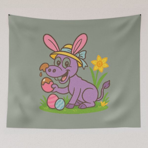 Item preview, vintage Easter Donkey – Cute funny Spring Animal Illustration designed and sold by Youpiworld.