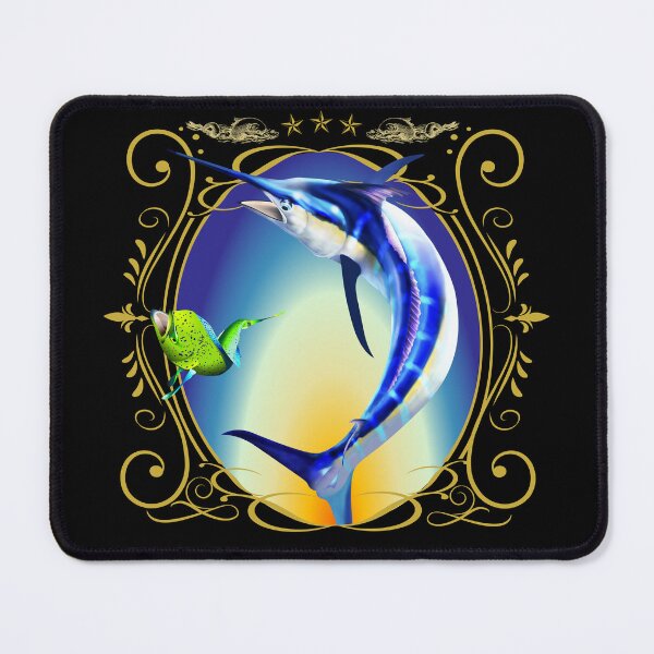 Item preview, Blue Marlin & Mahi Mahi – Offshore Sportfishing Shield Design designed and sold by Color4Nature.
