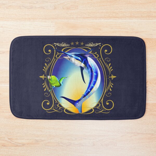 Item preview,  Blue Marlin & Mahi Mahi – Offshore Sportfishing Shield Design designed and sold by Color4Nature.