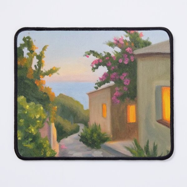 Item preview, Mediterranean Village Sunset Street Scene designed and sold by damipstore.