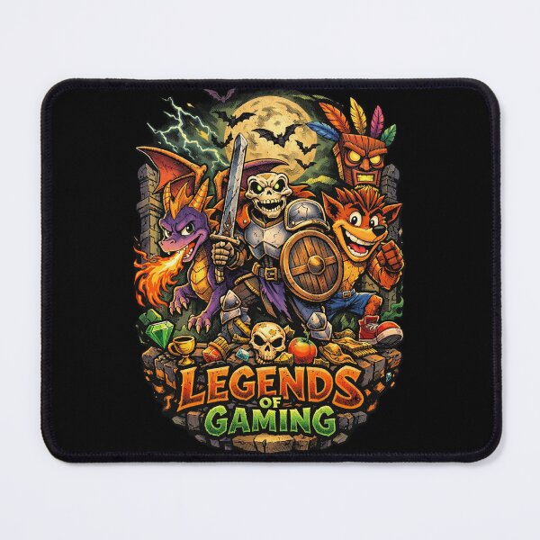 Item preview, Retro Gaming Legends – Spyro, Sir Daniel Fortesque & Crash Bandicoot Epic Gamer Design designed and sold by DogLord.