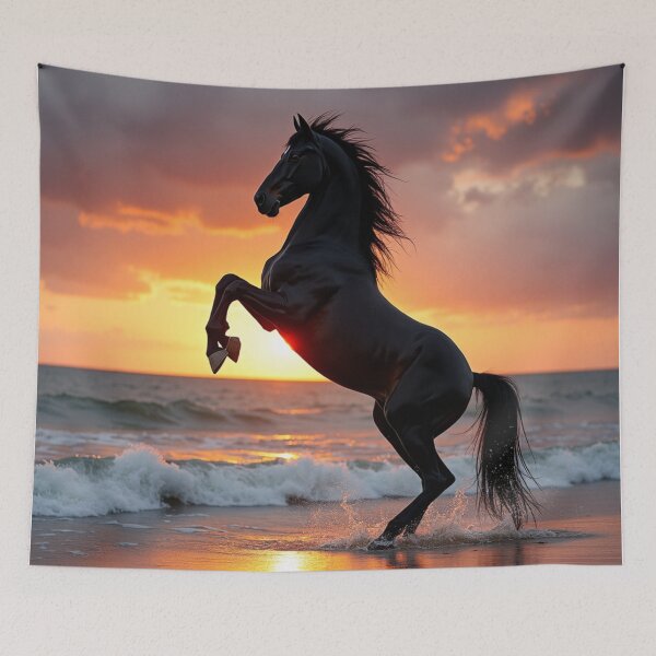 Item preview, Black horse in sunset designed and sold by laurakerr.