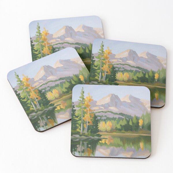 Item preview, Golden Alpine Lake Autumn Reflection designed and sold by damipstore.