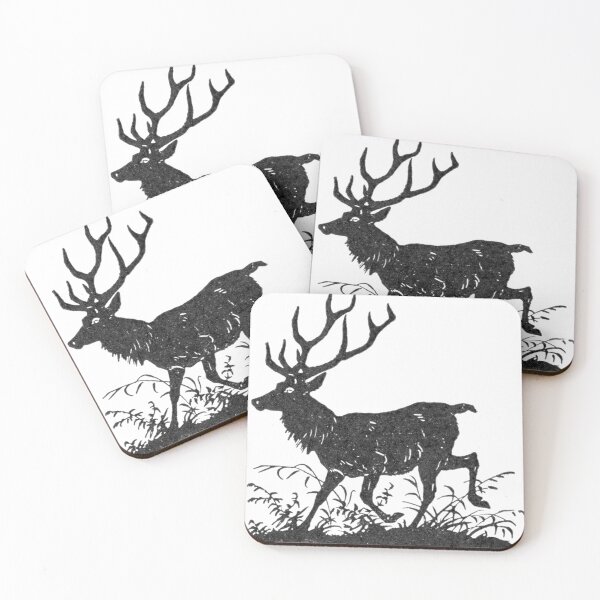 Item preview, Vintage Stag Silhouette, Vintage Buck Illustration  designed and sold by HawthorneFlame.