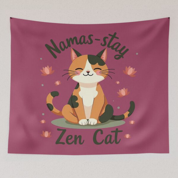 Item preview, Punny Adorable  Zen Cat designed and sold by highvibz72.