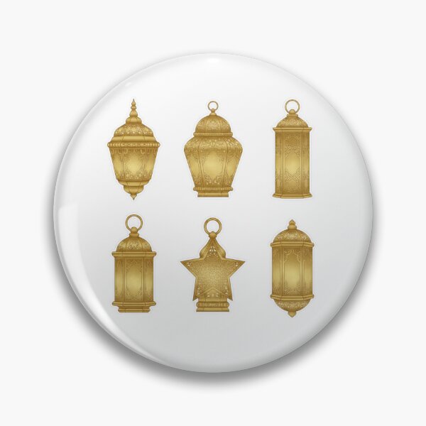 Item preview, Ramadan Lanterns Gold Sticker Pack - 6 Pieces designed and sold by RonyMady.