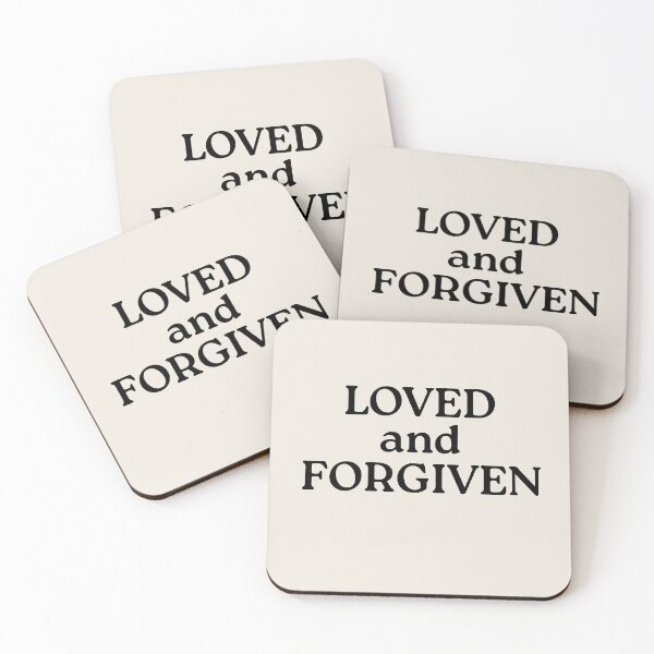 Item preview, Loved and Forgiven Aesthetic Faith Quote designed and sold by StillTrustingCo.