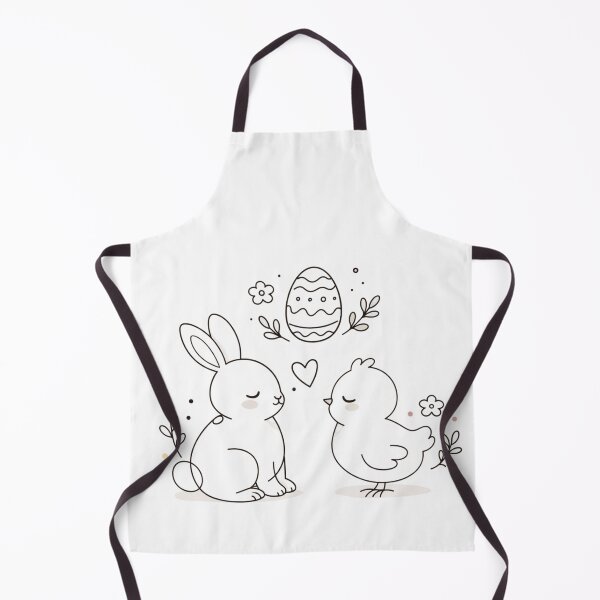 Item preview, Minimalist Easter Bunny and Chick – Cute Spring Line Art Sticker designed and sold by mibrand.