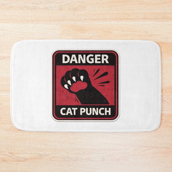 Item preview, Cat Punch Warning Sticker  designed and sold by j7boy.