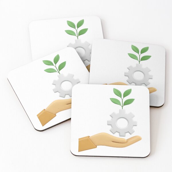 Item preview, Hand nurturing a gear with a green plant growing from it designed and sold by Creative88Art.