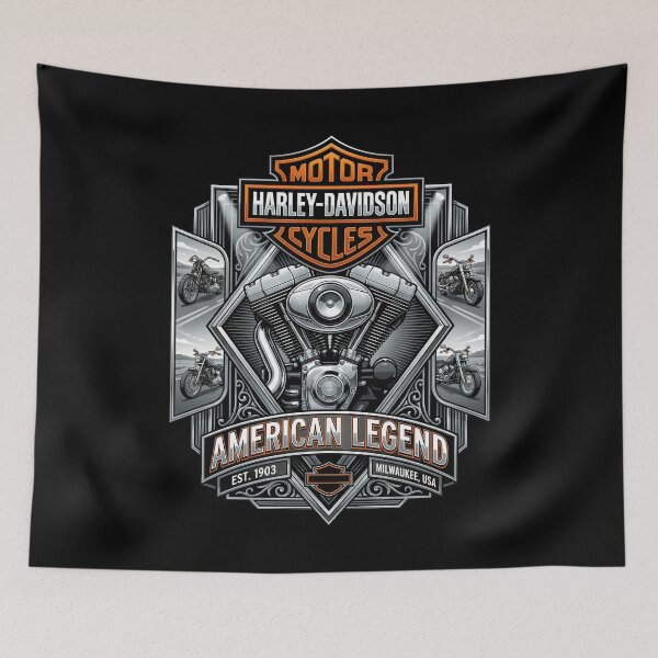 Item preview, Harley Davidson Powerful Biker Graphic Illustration designed and sold by enzoade.