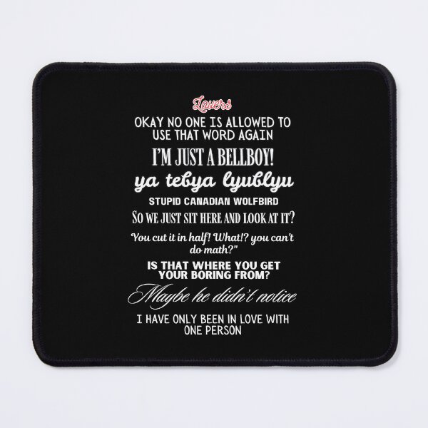 Item preview, Heated Rivalry Inspired Quotes – Ya tebya lyublyu - Episode 6 Funny Quotes Typographic Fan Art designed and sold by WolfBirdDesigns.