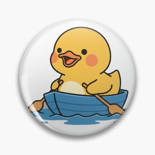 Item preview, Cute Duck Rowing – Adorable Kawaii Boat Illustration designed and sold by GreenArtMA.