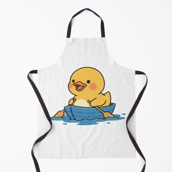 Item preview, Cute Duck Rowing – Adorable Kawaii Boat Illustration designed and sold by GreenArtMA.
