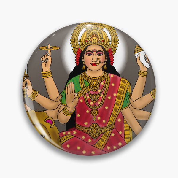 Artikelvorschau, Künstlerisches Design von Durga Maa – Illustration der hinduistischen Göttin entworfen und verkauft von Harshit_Digital_Arts.