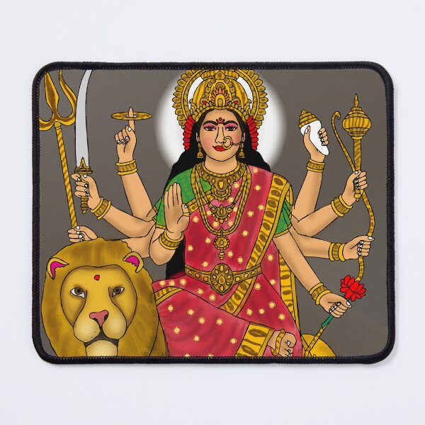 Item preview, Durga Maa Artistic Design – Hindu Spiritual Goddess Illustration designed and sold by Harshit_Digital_Arts.