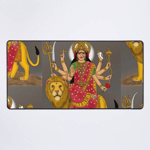 Item preview, Durga Maa Artistic Design – Hindu Spiritual Goddess Illustration designed and sold by Harshit_Digital_Arts.