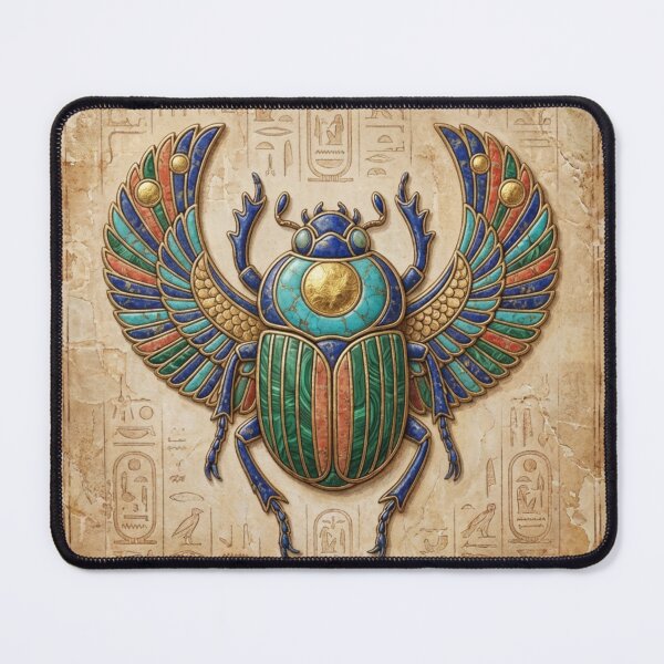 Item preview, Sacred Scarab of Rebirth – Ancient Egyptian Winged Beetle Art designed and sold by AnalajiaDesigns.