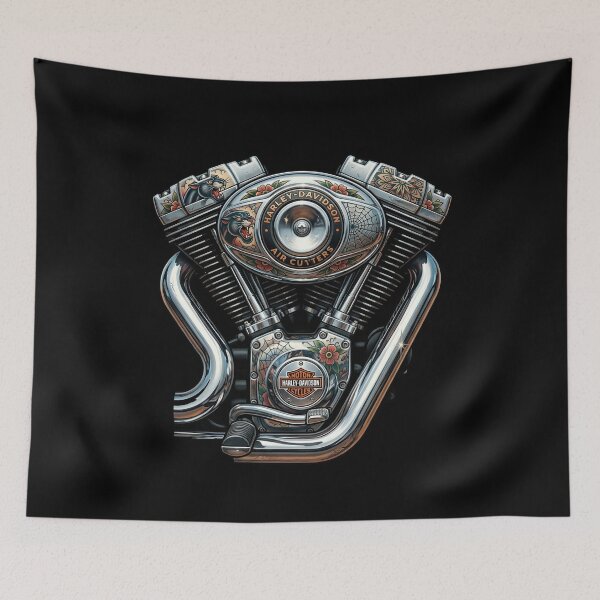 Item preview, Harley Davidson Custom Rider Skull Illustration designed and sold by enzoade.
