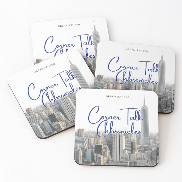 Item preview, Corner Talk Chronicles - New York Skyline Blue Script designed and sold by Raised Different.