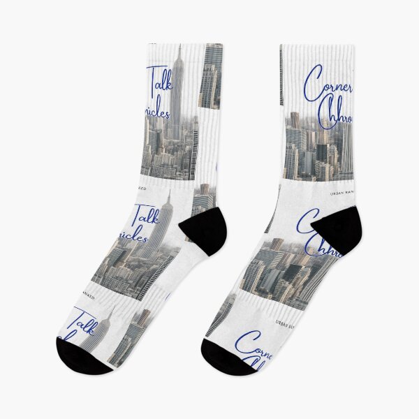 Item preview, Corner Talk Chronicles - New York Skyline Blue Script designed and sold by Raised Different.