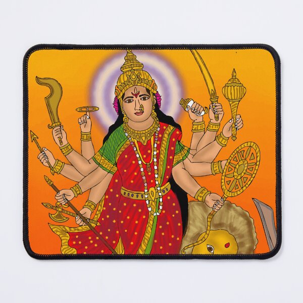 Item preview, Sacred Goddess Durga Design – Mythological Hindu Art designed and sold by Harshit_Digital_Arts.