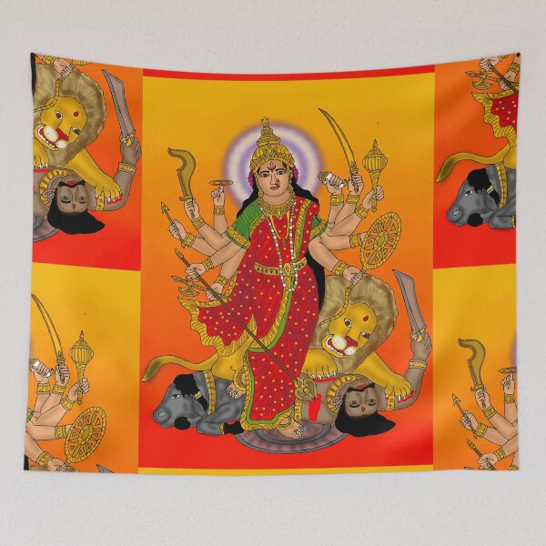 Item preview, Sacred Goddess Durga Design – Mythological Hindu Art designed and sold by Harshit_Digital_Arts.
