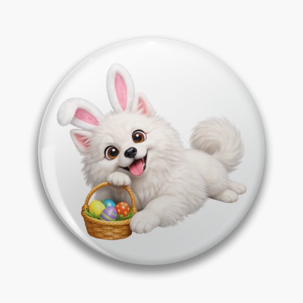 Item preview, Easter American Eskimo Dog designed and sold by Sillytoe.