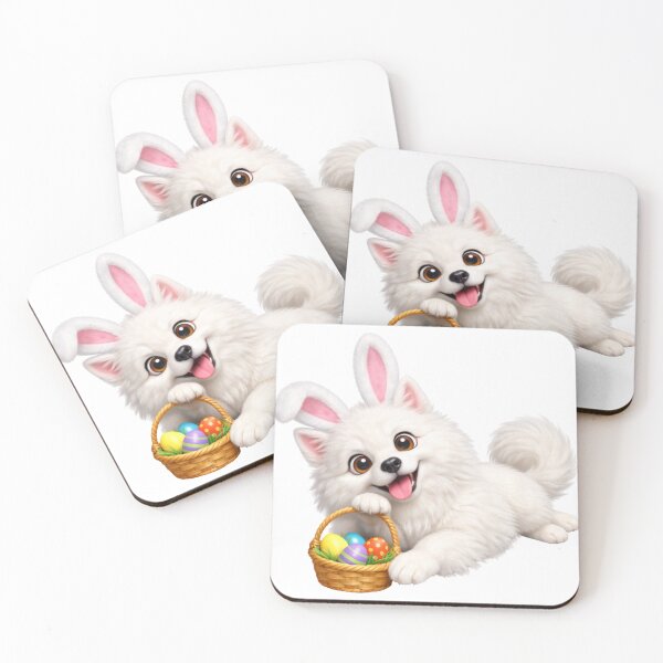 Item preview, Easter American Eskimo Dog designed and sold by Sillytoe.