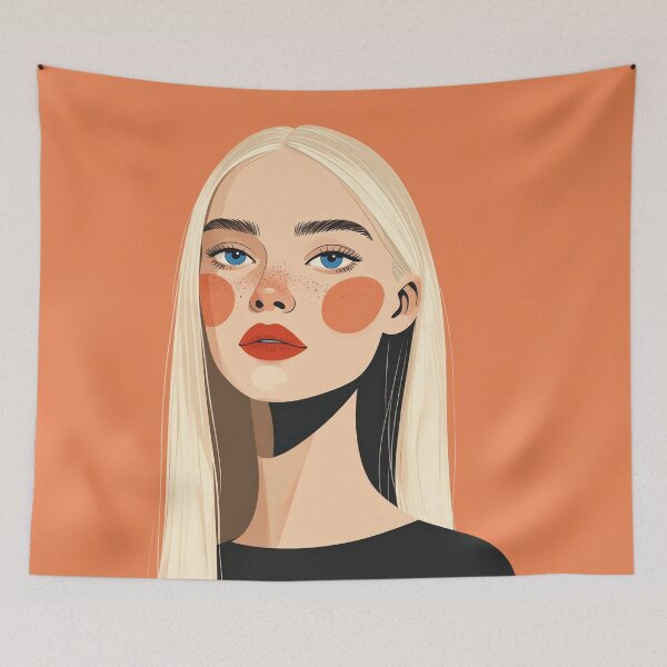 Item preview, Elena – Modern Minimal Portrait Illustration designed and sold by yara.lahdo.