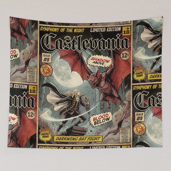 Item preview, Castlevania Darkwing Bat Fight Vintage Comic Cover Art designed and sold by Back2Collage.