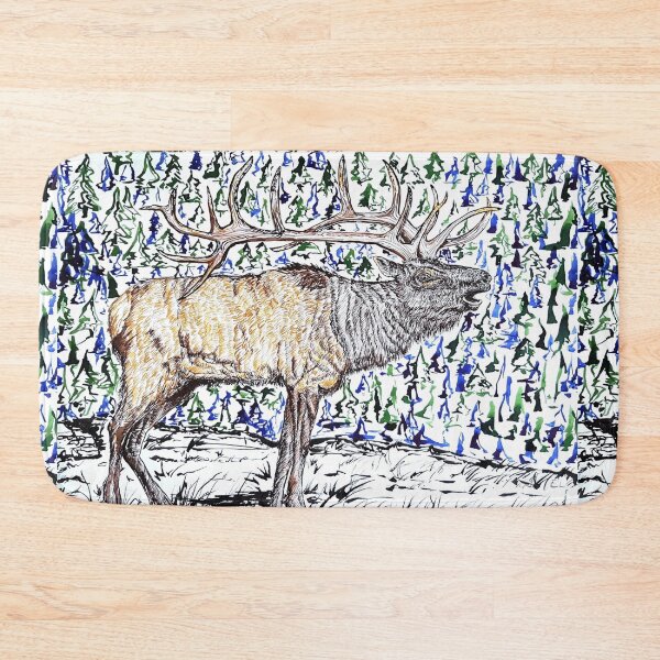 Item preview, Elk in Alpine designed and sold by Liz HL Art Shop.