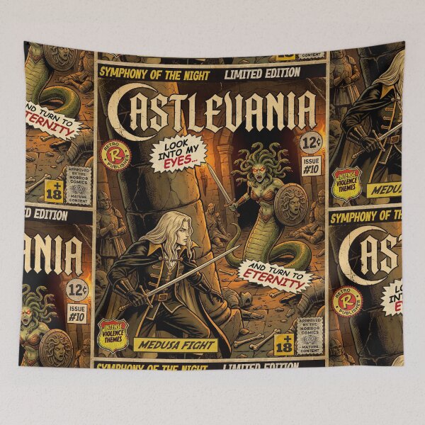 Item preview, Castlevania Medusa Fight Vintage Comic Cover Art designed and sold by Back2Collage.